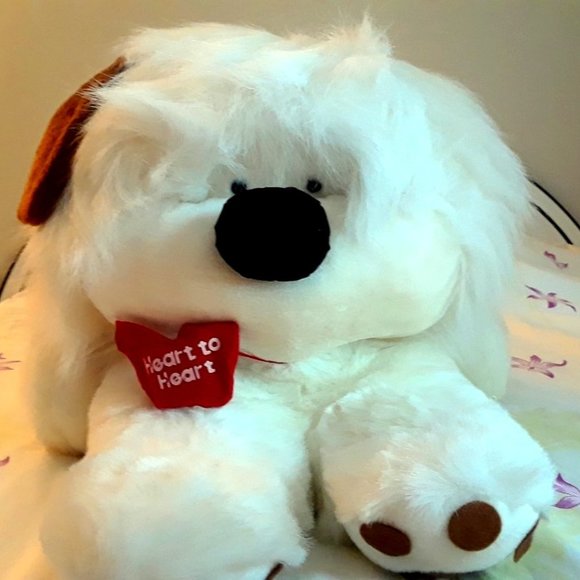 14" Cute Dog Heart to Heart Stuffed Big Doll - Picture 1 of 3